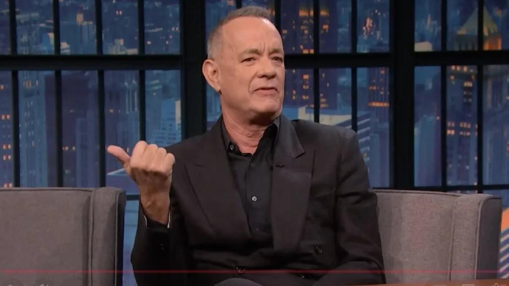 Tom Hanks says he avoided appearing on screen for 'league of their own' scene he knew was shooting f...
