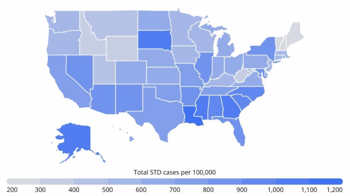 Georgia remains in the top 5 in HIV ratio in the US, Top 5 for other large STDs